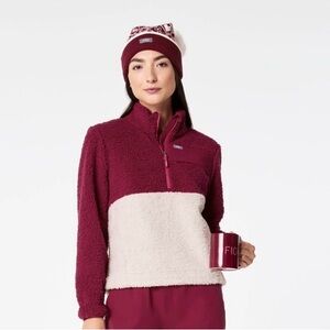 FIGS on shift High Pile Fleece Pullover Jacket